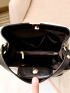 Mini Crocodile Embossed Top Handle Bucket Bag
