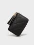 Tassel Decor Quilted Card Holder