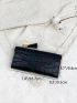 Tassel Decor Crocodile Embossed Long Wallet