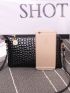 Mini Crocodile Embossed Artificial Patent Leather Square Bag