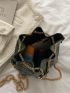 Mini Crocodile Embossed Chain Bucket Bag