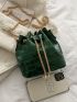 Mini Crocodile Embossed Chain Bucket Bag