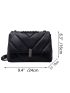 Chevron Flap Chain Square Bag