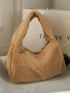 Minimalist Fluffy Top Handle Bag