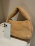 Minimalist Fluffy Top Handle Bag