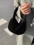Minimalist Fluffy Top Handle Bag