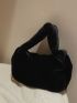 Minimalist Fluffy Top Handle Bag