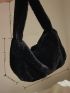 Minimalist Fluffy Top Handle Bag