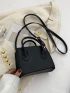 Mini Crocodile Embossed Square Bag