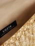 Pom Pom Decor Straw Clutch Bag