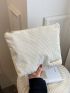 Metal Letter Decor Clutch Bag