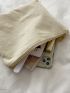 Metal Letter Decor Clutch Bag