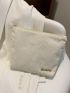 Metal Letter Decor Clutch Bag