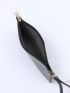 Crocodile Embossed Square Bag With Wristlet