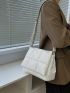 Snap Button Flap Square Bag