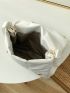 Snap Button Flap Square Bag