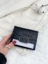 Crocodile Embossed Colorblock Small Wallet