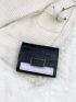 Crocodile Embossed Colorblock Small Wallet