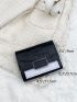 Crocodile Embossed Colorblock Small Wallet