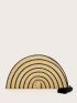 Bow & Tassel Decor Straw Clutch Bag