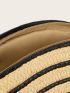 Bow & Tassel Decor Straw Clutch Bag