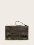 Tassel Decor Straw Clutch Bag
