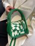 Mini Geometric Graphic Top Handle Bag