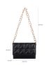 Mini Quilted Pattern Chain Square Bag