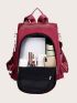 Minimalist Classic Backpack With Cartoon Charm