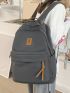 Letter Graphic Knot Decor Backpack