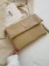 Snap Button Flap Square Bag