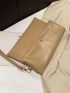 Snap Button Flap Square Bag