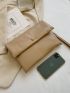 Snap Button Flap Square Bag