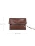 Snap Button Flap Square Bag