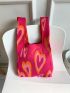 Heart Pattern Crochet Bag