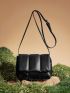 Minimalist Flap Ruched Bag