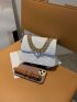 Mini Floral Graphic Flap Chain Square Bag