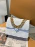 Mini Floral Graphic Flap Chain Square Bag