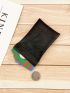 Embossed Keychain Detail Coin Purse