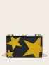 Star Print Box Bag