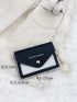 Letter Graphic Pressed Button Card Holder
