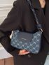 Letter Graphic Shoulder Bag