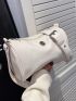 Minimalist Metal Decor Bucket Bag