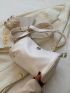 Minimalist Metal Decor Bucket Bag