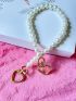 Heart & Faux Pearl Decor Bag Strap