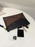 Glitter Decor Clutch Bag With Wristlet