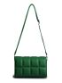 Geometric Embossed Flap Square Bag