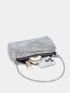 Mini Allover Rhinestone Decor Square Bag