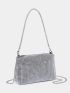 Mini Allover Rhinestone Decor Square Bag