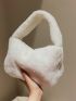 Minimalist Fluffy Top Handle Bag